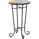 Patio Side Table,Colorful+Black