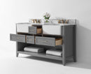 Hayley Bathroom Vanity with Sink and Carrara White Marble Top Cabinet Set Villohome