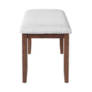 6-Piece Extendable Dining Table Set, 60–78 in. Wood Table with Removable Leaf, 4 Upholstered Chairs and Bench, Cherry Finish