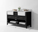 Hayley Bathroom Vanity with Sink and Carrara White Marble Top Cabinet Set Villohome