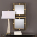 Allick 18 Inch Square Mirror Antiqued Gold Set Of 2