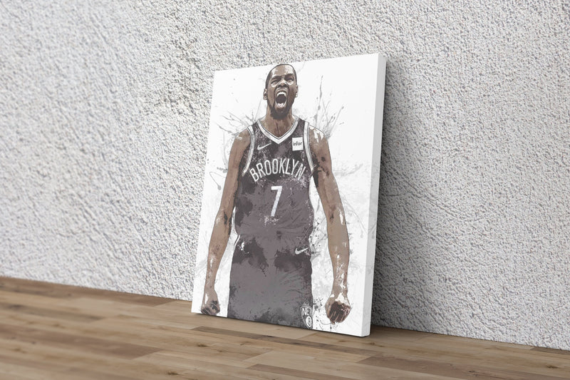 Kevin Durant Painting NBA, Acrylic on Board, Brooklyn selling Nets Artwork, Great Gift, Man Cave or Game Room