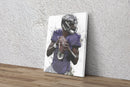 Lamar Jackson Art Poster Baltimore Ravens Football Hand Made Posters Canvas Framed Print Wall Kids Art Man Cave Gift Home Decor