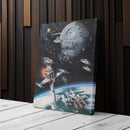 Death Star, Star Destroyer, Battle, TIE Interceptor Canvas Wall Art Decor - Star Wars Epic Art