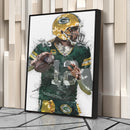 Aaron Rodgers Canvas Art – Green Bay Packers Wall Decor