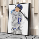 Shohei Ohtani Canvas Art – Los Angeles Dodgers Wall Decor