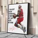 Michael Jordan Canvas Print – Motivational Bulls Quote Wall Art for Sports Fans