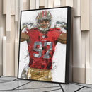 Nick Bosa Canvas Art – San Francisco 49ers Wall Decor