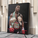 Mike Tyson Canvas – Boxing Champion with Belts Wall Art Home Decor