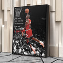 Michael Jordan Quote Canvas – Chicago Bulls Basketball Wall Art for Home Decor
