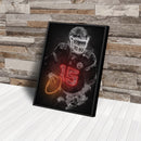 Patrick Mahomes Graffiti Neon Kansas City Chiefs NFL Poster Canvas Print Kids Wall Art Man Cave Gift Home Decor