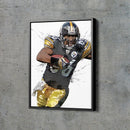 Hines Ward Poster Pittsburgh Steelers Painting Football Hand Made Posters Canvas Print Kids Wall Art Home Man Cave Gift Decor