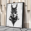 Batman Face Canvas – DC Comics Wall Art Gift for Superhero Fans and Man Cave Decor
