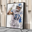 Aidan Hutchinson Canvas Art – Detroit Lions Wall Decor