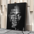 Michael Jordan Face Canvas Art - Motivational NBA Poster Wall Decor