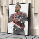 Damian Lillard Canvas Art – Portland Trail Blazers Superstar Wall Decor