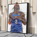 Shai Gilgeous-Alexander Canvas Art – Oklahoma City Thunder Wall Decor