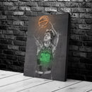 Larry Bird Poster Graffiti Neon Boston Celtics NBA Hand Made Poster Canvas Print Kids Wall Art Man Cave Gift Home Decor