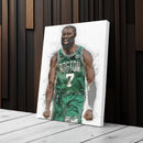 Jaylen Brown Canvas Art – Boston Celtics Wall Decor