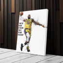 LeBron James Quote Canvas Art – Lakers Wall Decor