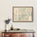Vintage Map of Marquette County, Wisconsin 1878