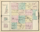 Vintage Map of Marquette County, Wisconsin 1878