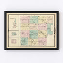 Vintage Map of Marquette County, Wisconsin 1878