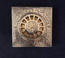 Engraved Brass Square Bathroom Floor Drain
