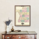 Vintage Map of Polk County, Wisconsin 1878
