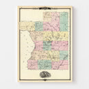 Vintage Map of Polk County, Wisconsin 1878