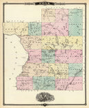 Vintage Map of Polk County, Wisconsin 1878