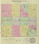 Vintage Map of Cherokee County, Kansas 1887