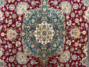 Stunning Persian Tabriz Rug 5x7, Signed by Masterweaver, Maroon, Floral Medallion, Ultra Fine 70 Raj 625 KPSI, Kork Wool Silk Foundation, Handmade