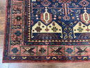 Persian Tribal Heriz Design Rug 6x9, Pottery Barn Rug, Hand Knotted Wool Vintage Rug