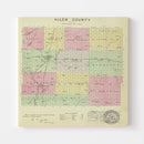 Vintage Map of Allen County, Kansas 1887