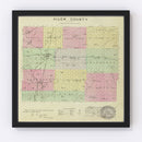 Vintage Map of Allen County, Kansas 1887