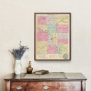 Vintage Map of Coffey County, Kansas 1887