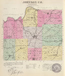 Vintage Map of Johnson County, Kansas 1887