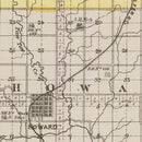 Vintage Map of Elk County, Kansas 1887