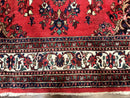 Palace Size Persian Rug 11x18, Red, Bibikabad Rug, Handmade Large Wool Carpet, Persian Hamadan Rug, Dargazin Rug