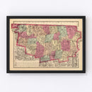 Vintage Map of Franklin County, Massachusetts 1871