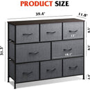 Fabric Dresser With TV Stand 8 Drawer Bedroom Storage