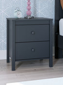 Simmenfort - Two Drawer Night Stand - Navy Blue