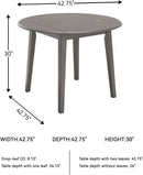 Gray Drop Leaf Dining Table Seats Four With Two Leaves
