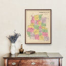 Vintage Map of Cheshire County, New Hampshire 1892