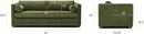EightyTwoInches Pull Out Sofa Bed With Hidden Mattress