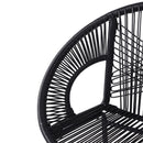 Ferrara Outdoor Patio Barstool Set of 2, Black Faux Wicker PE Rattan with Iron Frame