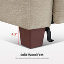 Beige Fabric Wall Hugger Power Loveseat Recliner USB