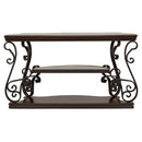 Laney Scrollwork Entryway Sofa Console Table Deep Merlot