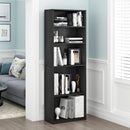 Jaya Simply Home 5 Shelf Bookcase 5 Tier Black With Adjustable Shelves
